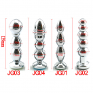 Металлические анальные пробки разных размеров, 4 шт./компл.  photo 3