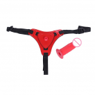 Красный страпон с реалистичным фаллосом photo 3