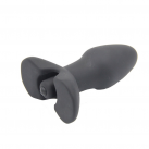 Черный силиконовый анальный вибратор photo 5
