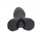 Черный силиконовый анальный вибратор photo 3