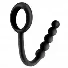 Анальная цепочка и эрекционная насадка BALL CINCH ANAL BLACK BEAD photo 1