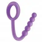 Анальная цепочка и эрекционная насадка BALL CINCH ANAL BEAD PURPLE  photo 1