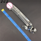  Фаллоимитатор стеклянный анальный ZCZ pyrex  photo 3