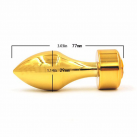 Металлические анальные пробки 3-х цветов photo 1