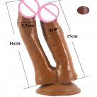 Фаллоимитатор. Двойной. Силикон. С присоской. photo 5