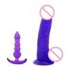 Большой фаллоимитатор (20.5 х 4 см) и анальная пробка (11.5 см), 2 цвета photo 3