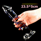 Большой стеклянный реалистичныый фаллоимитатор, 23.5 х 5 см photo 2