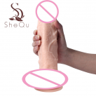 Фаллоимитатор реалистичный силиконовый с вибрацией, водонепроницаемый photo 3