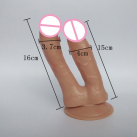 Фаллоимитатор. Двойной. Силикон. На присоске. photo 1