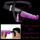 Двойной страпон с фаллосом и анальной пробкой из мягкого силикона photo 3