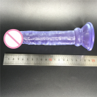 Гелевый фаллоимитатор на присоске 19.5 см  photo 5