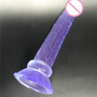 Гелевый фаллоимитатор на присоске 19.5 см  photo 4