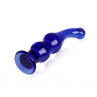 Стеклянный фаллоимитатор, цвет синий photo 1