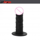 Черный силиконовый фаллоимитатор, 145*35 мм photo 1