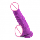 Фалоімітатор. Фіолетовий. Силікон. На присоску. 25х5 см. photo 2