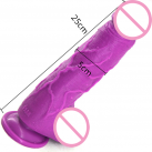 Фалоімітатор. Фіолетовий. Силікон. На присоску. 25х5 см. photo 3