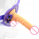 Силиконовый большой дилдо на ремешках photo 4