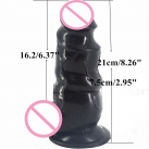 Фалоімітатор тварин. Реалістичний. Силікон. Чорний. На присоску. photo 1