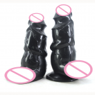 Фалоімітатор тварин. Реалістичний. Силікон. Чорний. На присоску. photo 3