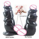 Фалоімітатор тварин. Реалістичний. Силікон. Чорний. На присоску. photo 2