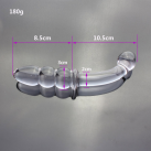 Стеклянная анальная пробка с шариками photo 2