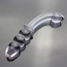 Стеклянная анальная пробка с шариками photo 5