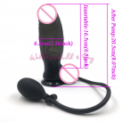 Фалоімітатор. Реалістичний. Силікон. Чорний колір. На присоску. 20,5 х6, 5 см. photo 1