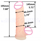 Большой силиконовый реалистичный фаллоимитатор на присоске photo 1