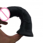 Реалистичный фаллоимитатор на присоске, цвет черный, 17.5 х 3.5 см photo 4