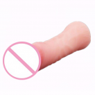 Мягкий реалистичный фаллоимитатор с розовой головкой, 21 х 5.3 см photo 2