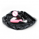 Черные латексные трусики с анальным фаллоимитатором и вибрацией photo 2