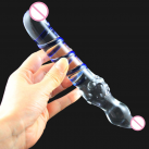 Фаллоимитатор стеклянный с 2 головками photo 2