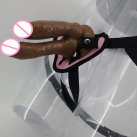 Двойной страпон на ремешках с реалистичными фаллосами photo 5