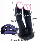 Двойной страпон на ремешках с реалистичными фаллосами photo 3