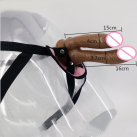 Двойной страпон на ремешках с реалистичными фаллосами photo 1