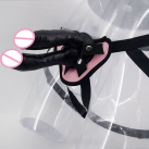 Двойной страпон на ремешках с реалистичными фаллосами photo 4