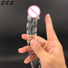 Фаллоимитатор реалистичный стеклянный двойной ZCZ  photo 6