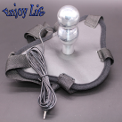 Страпон на ремешках с металлической насадкой и электростимуляцией photo 4