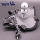 Страпон на ремешках с металлической насадкой и электростимуляцией photo 3