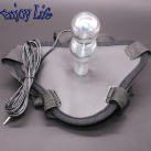 Страпон на ремешках с металлической насадкой и электростимуляцией photo 2