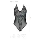 Боді з ажурним декором та відкритим кроком Ursula Body black L/XL — Passion photo 5