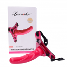 Розовый страпон на ремешке с силиконовым фаллосом на присоске, 7 дюймов photo 2