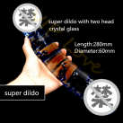 Двойной большой фаллоимитатор VIP из стекла photo 1