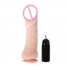 Реалистичный фаллоимитатор на присоске с вибрацией, цвет телесный photo 2