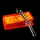 Анальный стеклянный фаллоимитатор со спиралью, 23 см photo 2