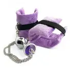 Наручники з металевою анальною пробкою Art of Sex Handcuffs with Metal Anal Plug size M Purple photo 3