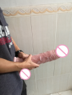 Огромный реалистичный фаллоимитатор, цвет телесный, 37 см photo 3