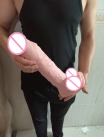 Огромный реалистичный фаллоимитатор, цвет телесный, 37 см photo 6