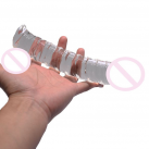 Реалистичный стеклянный фаллоимитатор, прозрачный photo 5