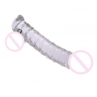 Реалистичный стеклянный фаллоимитатор, прозрачный photo 1